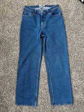 Abercrombie and Fitch 90s  High-Rise Straight Leg Women's Jeans - Blue